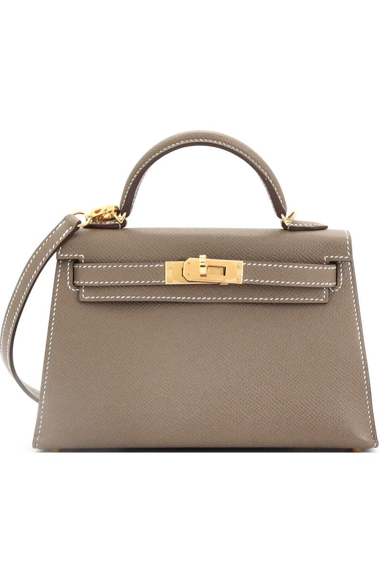 Pre-Owned Hermes Kelly Mini II Bag Grey Epsom with Gold Hardware 20, Main, color,