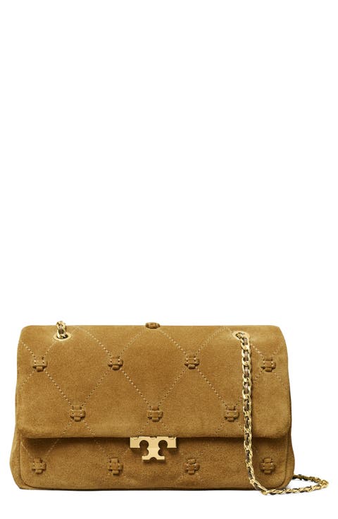 Bunny Knot Small Suede Shoulder Bag