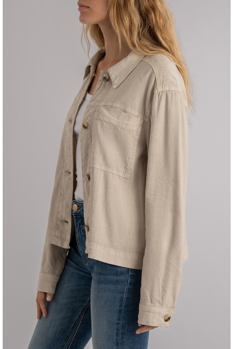 Bellamy Linen Blend Shirt Jacket, Alternate, color, SAND