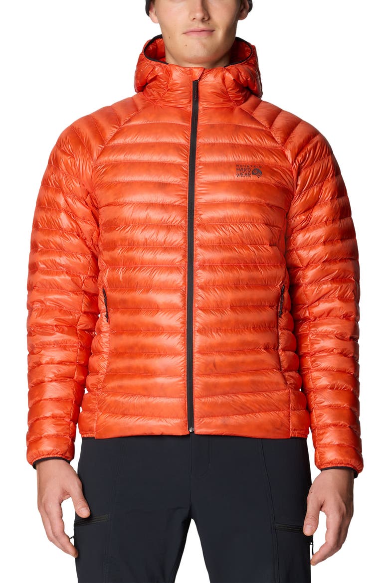 Ghost Whisperer Hooded Packable 1000 Fill Power Down Puffer Jacket, Alternate, color, STATE ORANGE
