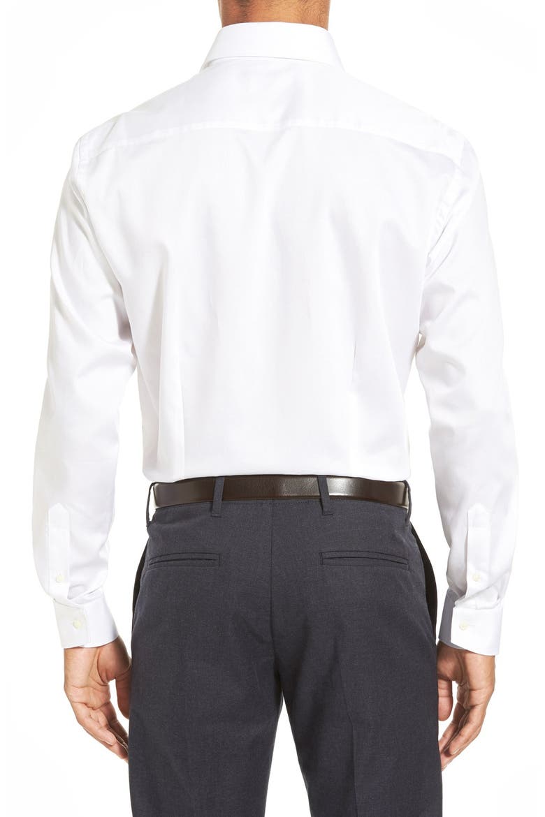 'Oncore' Trim Fit Micro Stripe Dress Shirt, Alternate, color, WHITE