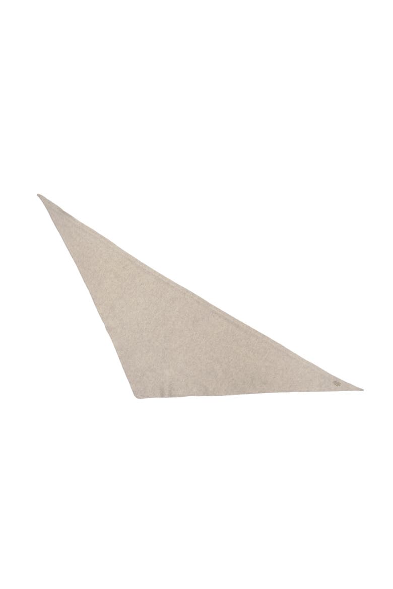 knit triangle scarf, Alternate, color, oatmeal heather