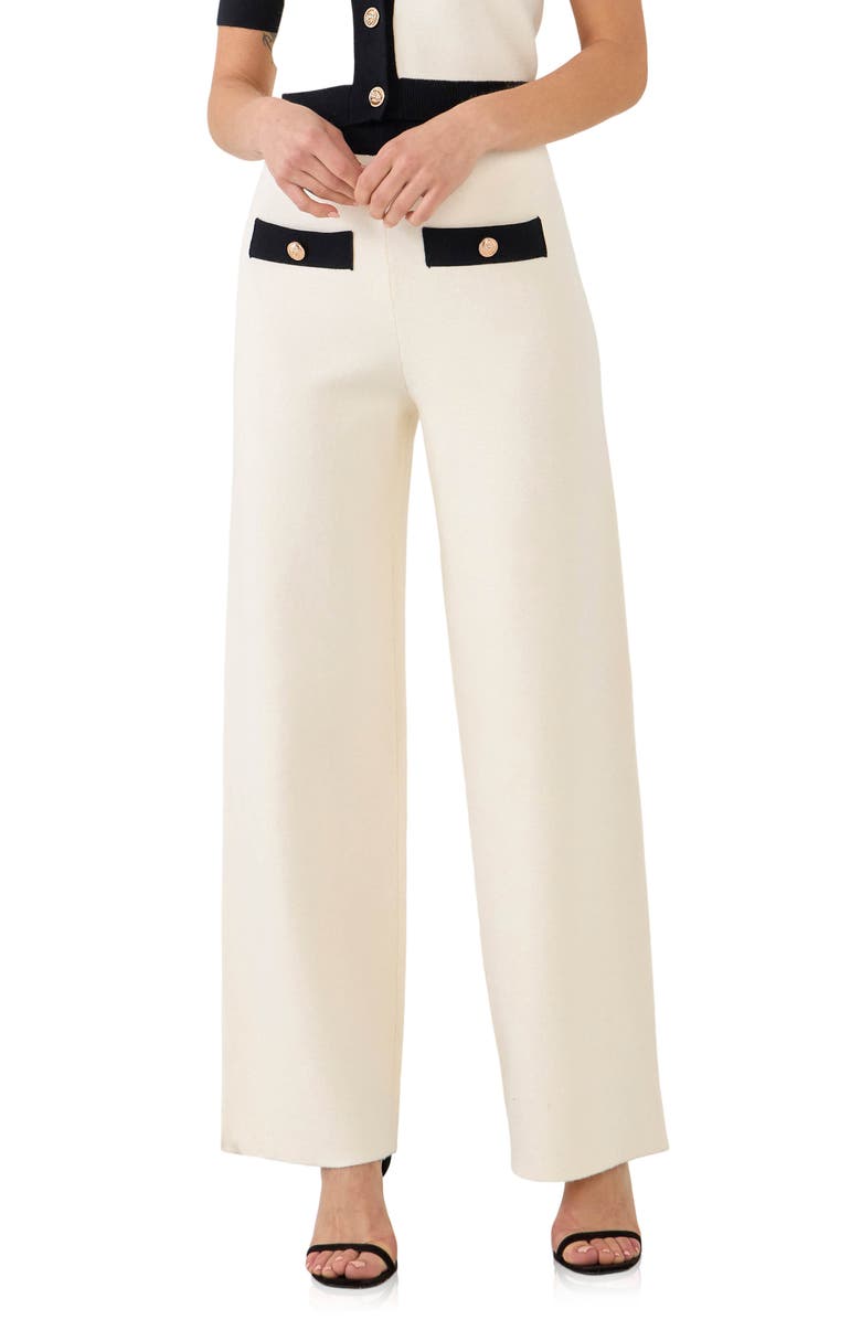 Endless Rose Contrast Knit Pants, Alternate, color, 