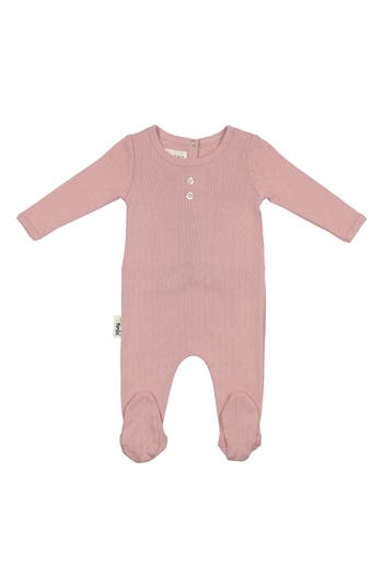 Maniere Manière Simple Pointelle Footie In Neutral