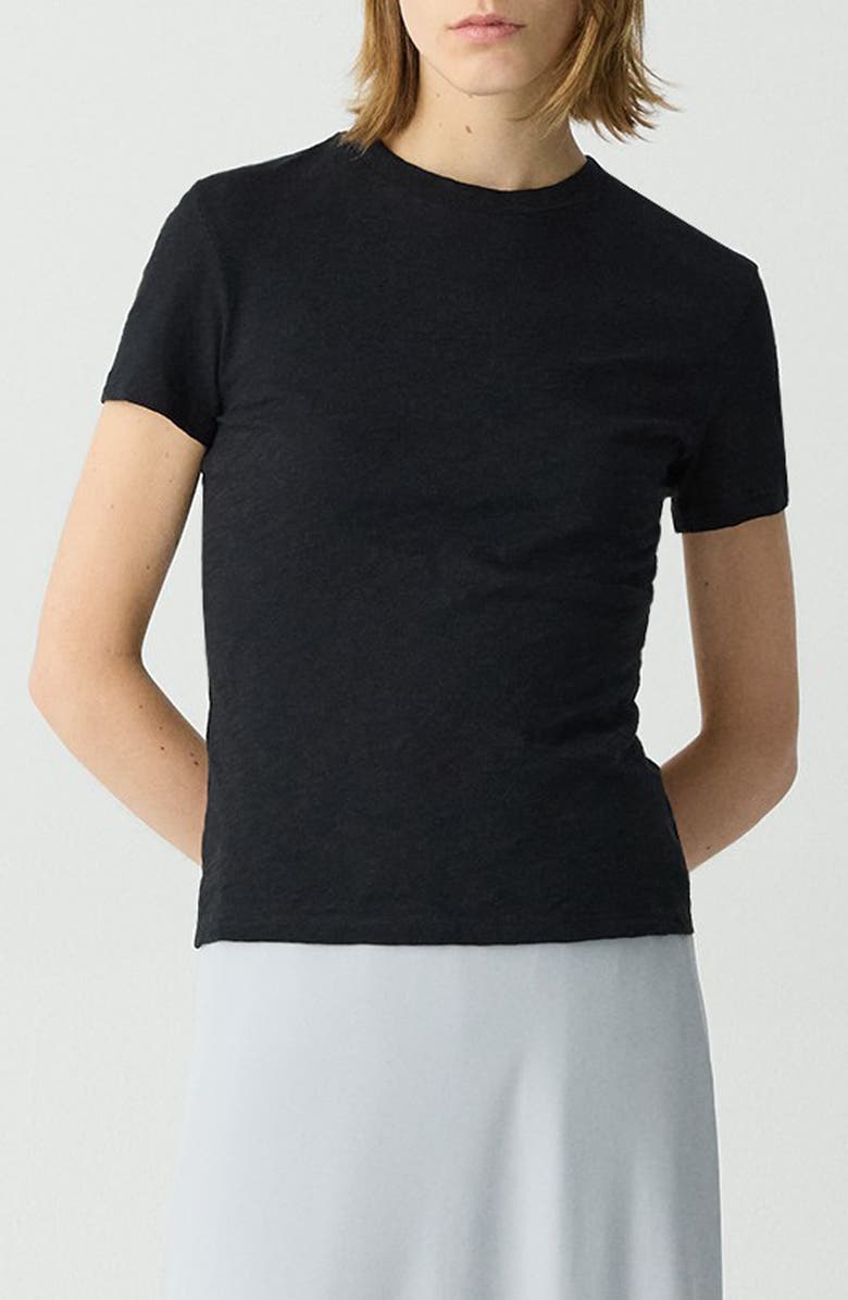 Theory 2 Nebulous Organic Cotton Tiny Tee, Main, color, Black