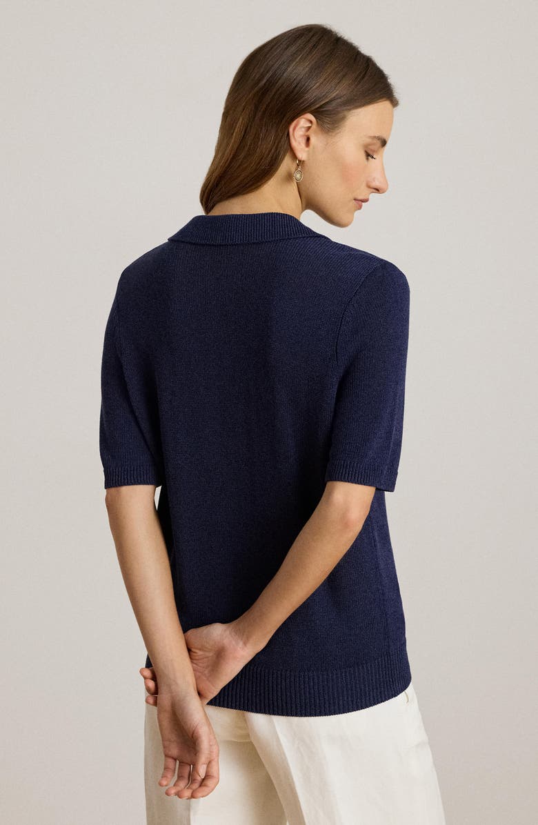 Lauren Ralph Lauren Radnor Polo Sweater, Alternate, color, Refined Navy Blue
