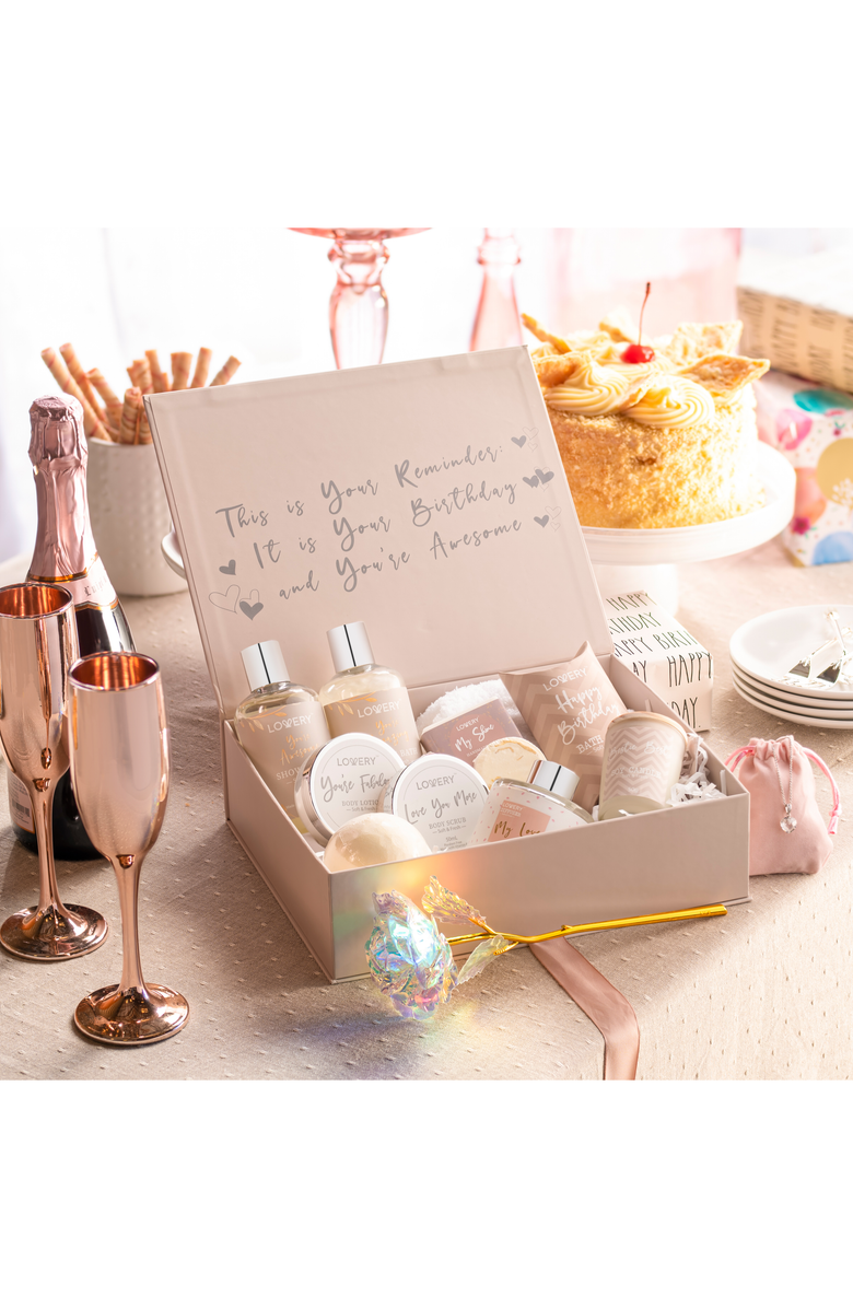 Lovery Luxury Birthday Spa Gift Box, Alternate, color, Pink