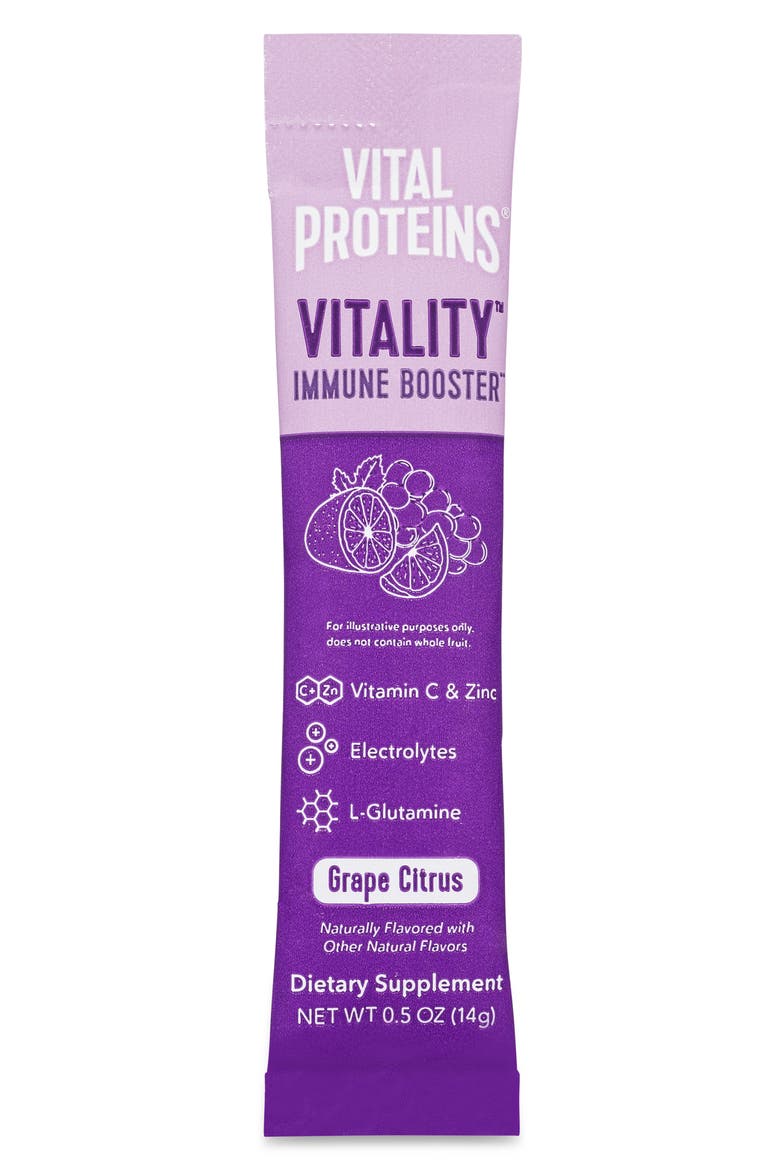Single-Serve Vitality Immune Booster Dietary Supplement Pack, Main, color, GRAPE CITRUS