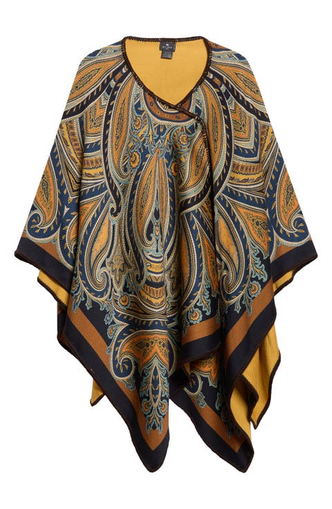 Paisley Print Twill Cape