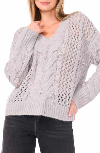Parker Cable Stitch V-Neck Sweater