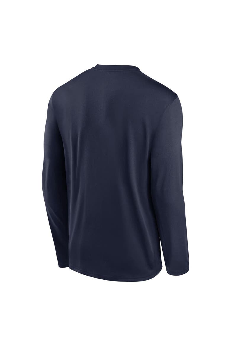 Men's Nike  Navy West Virginia Mountaineers Primetime Center Lockup Two-Hit Legend Long Sleeve T-Shirt, Alternate, color, Navy