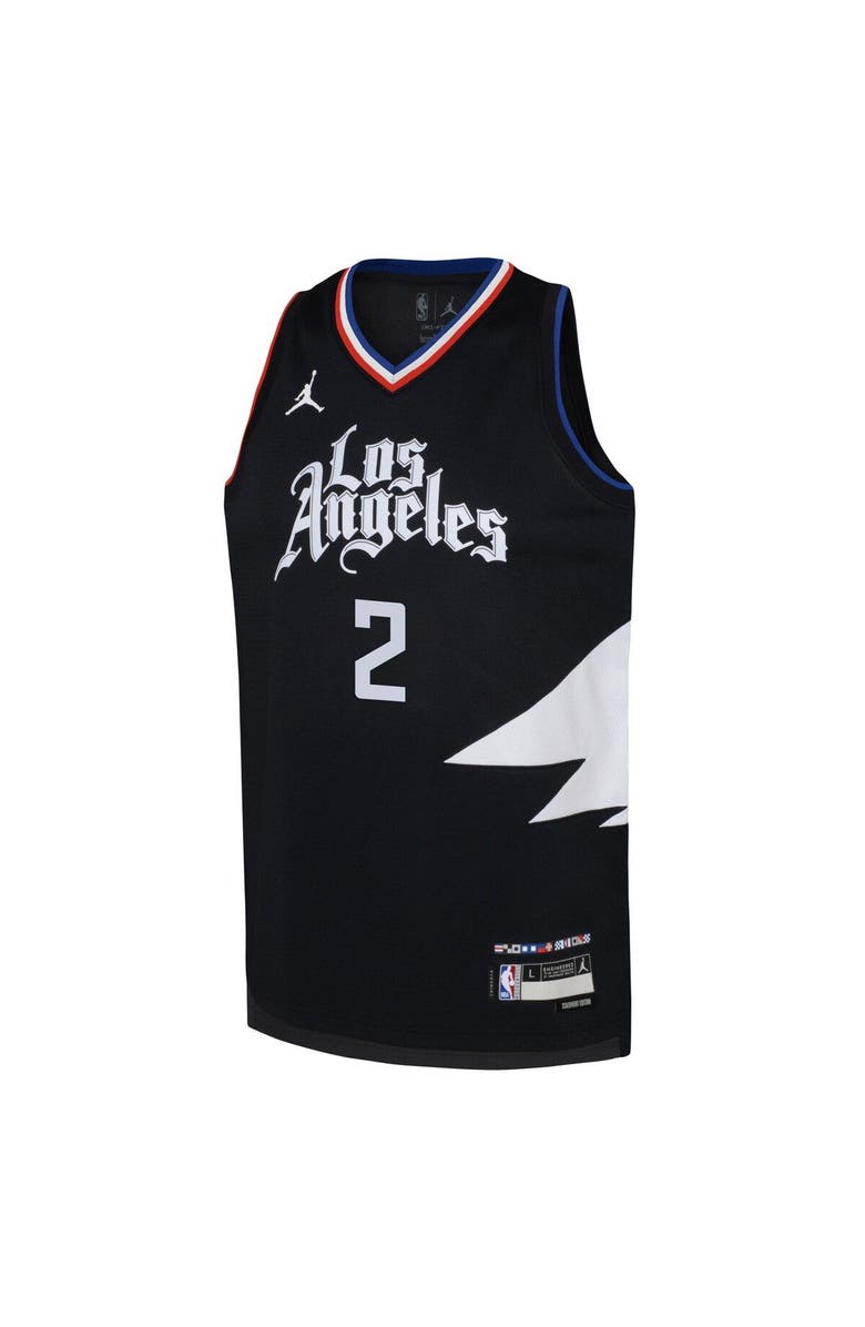 Jordan Brand Youth Jordan Brand Kawhi Leonard Black LA Clippers Swingman Jersey - Statement Edition, Alternate, color, 