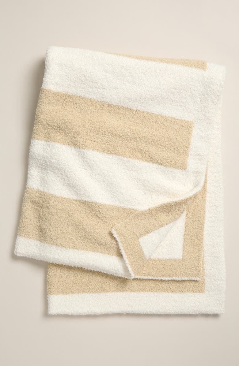 Nordstrom Print So Soft Chenille Blanket, Main, color, Beige Oatmeal Cabana Stripe