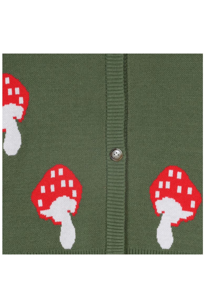 Kids' Strawberry Cardigan, Alternate, color, OLIVE