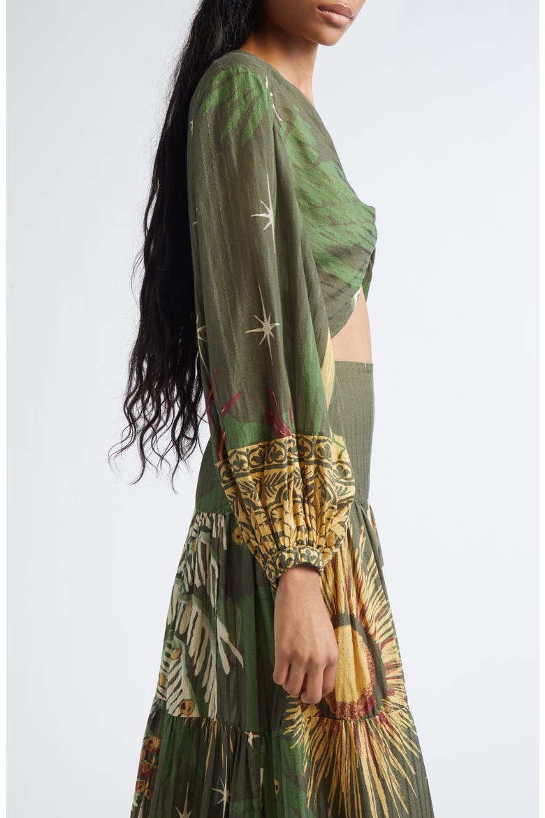 Afterwork Reversible Crop Top, Alternate, color, GREEN / YELLOW