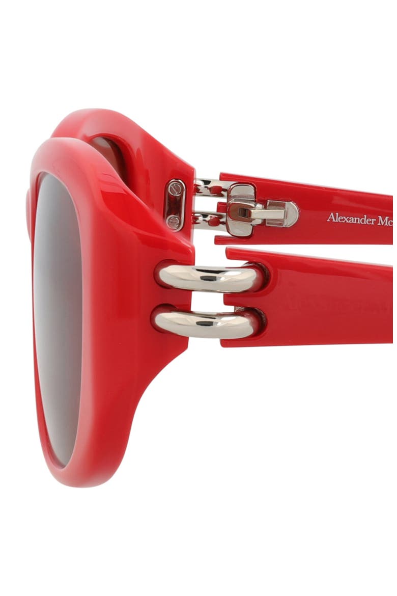 54mm Oval Sunglasses, Alternate, color, RED RED BROWN
