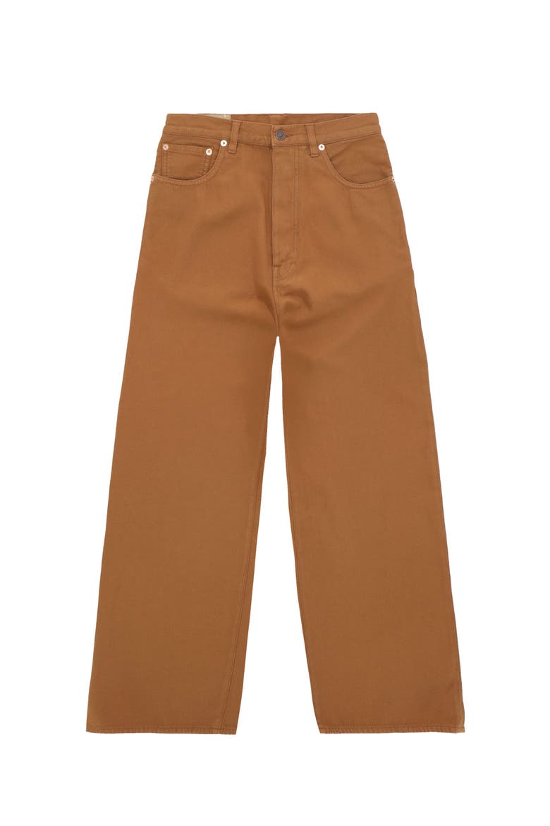Jaron Wide Leg Wool Trousers, Main, color, Dark Brown