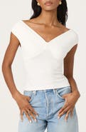 ASTR the Label Ruched Off the Shoulder Top