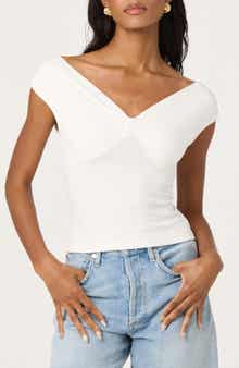 ASTR the Label Ruched Off the Shoulder Top