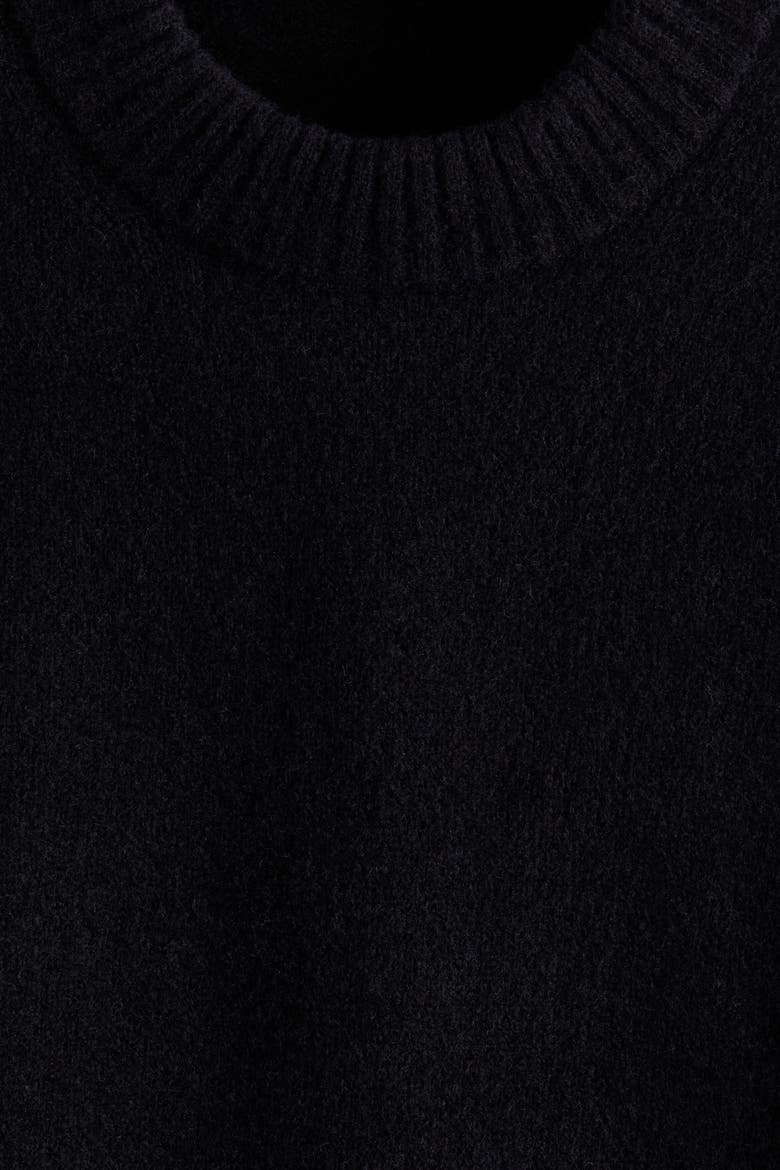 Regular-Fit Brushed Sweater, Alternate, color, Black