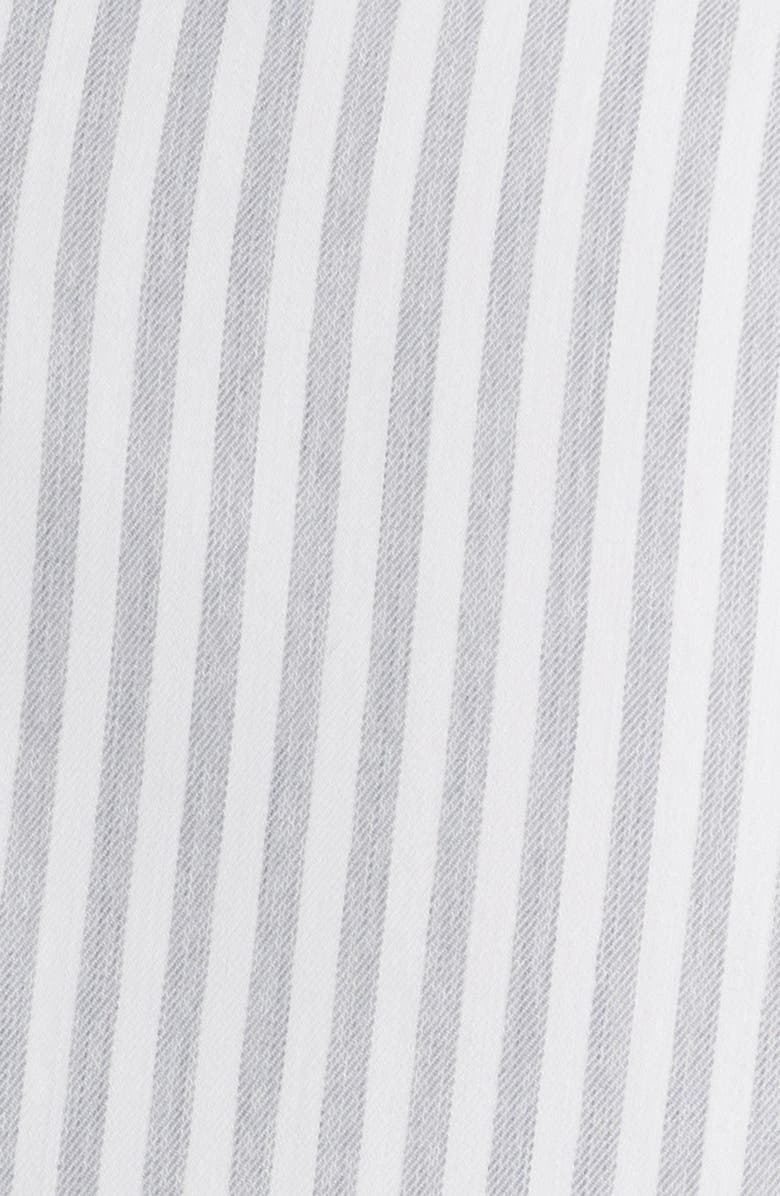 Peter Millar Cannon Crown Lite Stripe Performance Twill Button-Up Shirt, Alternate, color, Gale Grey