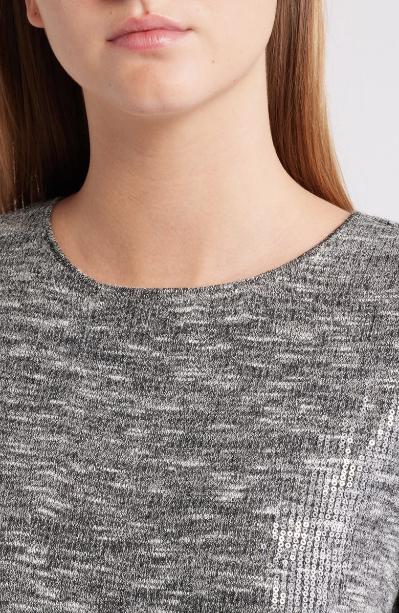 Anne Klein Sequin Marled Knit Top, Alternate, color, 