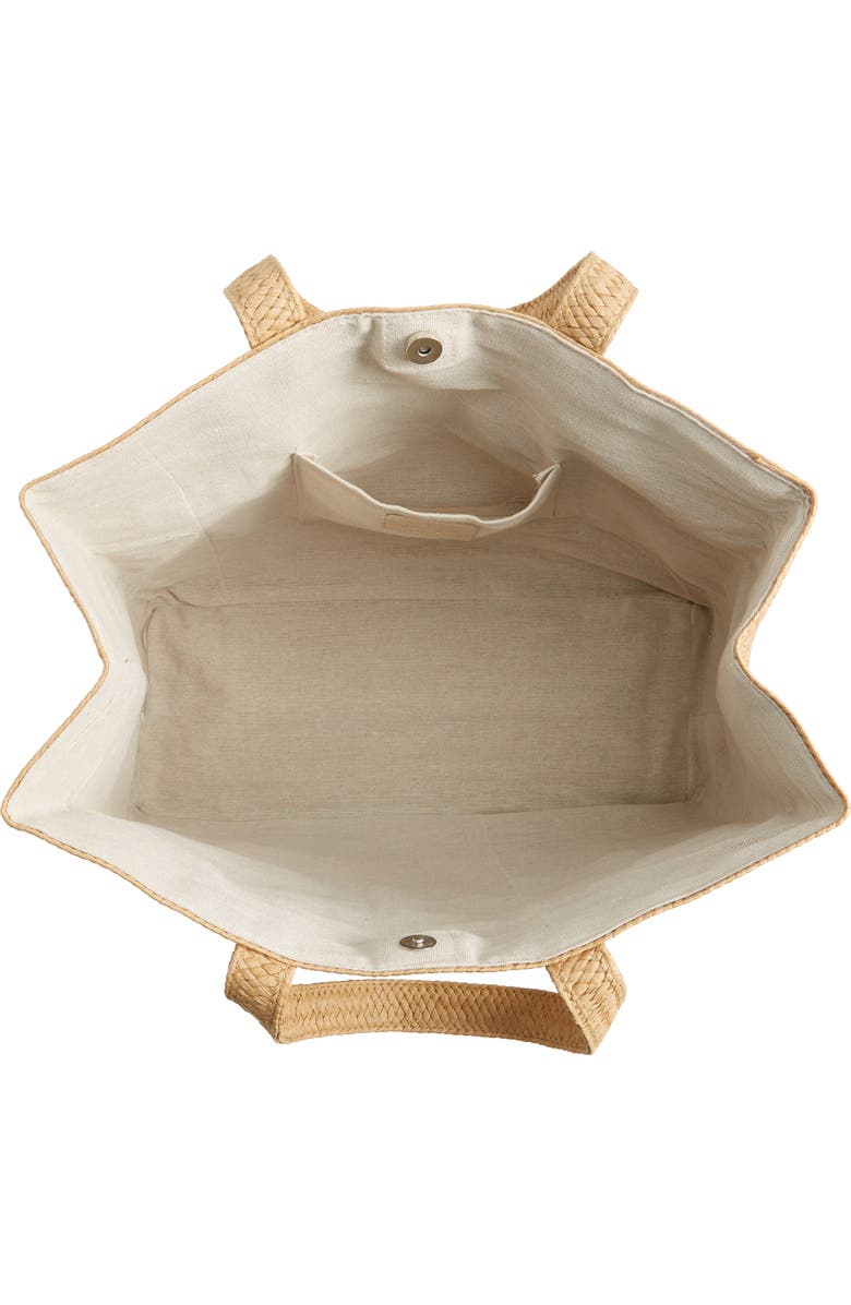 BTB Los Angeles Sunrise, Suntan, Sunset Raffia Tote, Alternate, color,