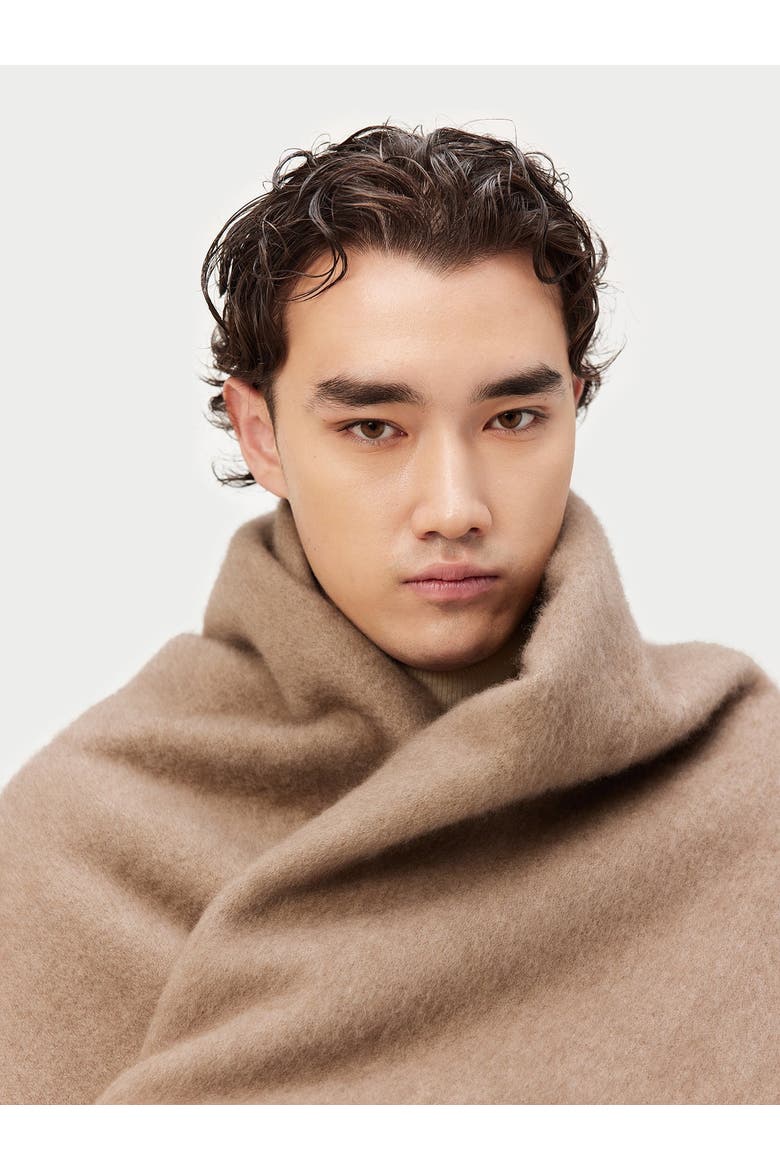 Cashmere Throw, Alternate, color, taupe
