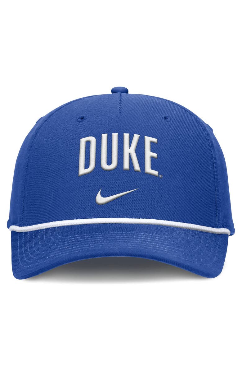 Nike Men's Nike Royal Duke Blue Devils Rise Campus Adjustable Hat, Alternate, color, Royal