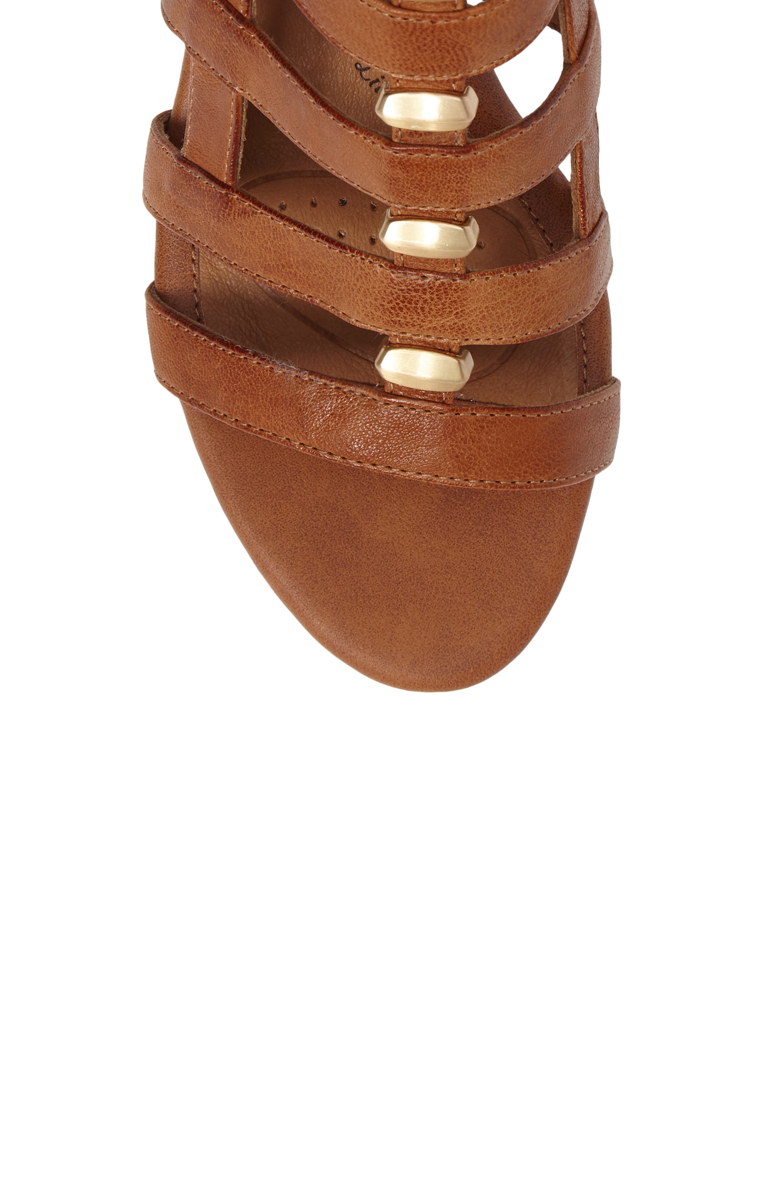 Rio Gladiator Wedge Sandal, Alternate, color, LUGGAGE LEATHER