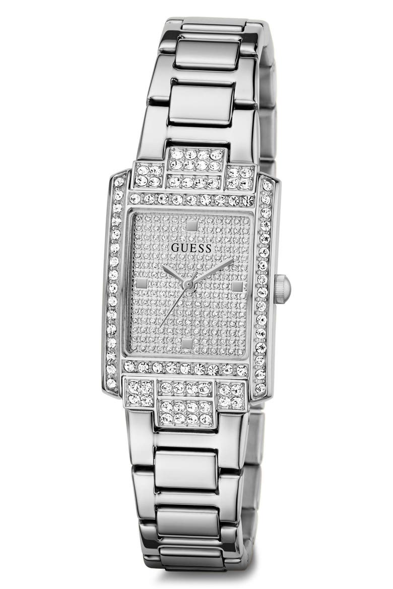 Bonnet Tank Bracelet Watch, 23mm, Alternate, color, SILVER