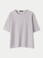 GOBI Mongolian Cashmere Box-Cut Cotton Silk Cashmere Blend T-Shirt