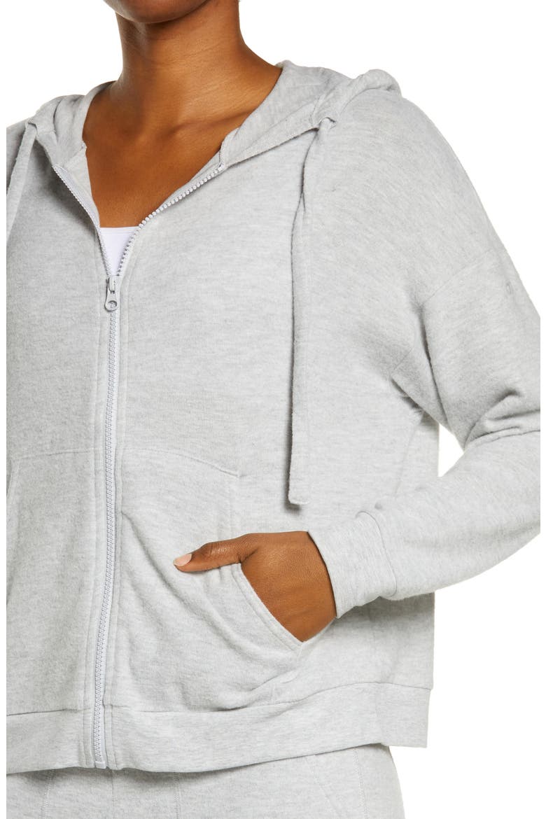 Soho Front Zip Hoodie, Alternate, color, ATHLETIC GREY HEATHER