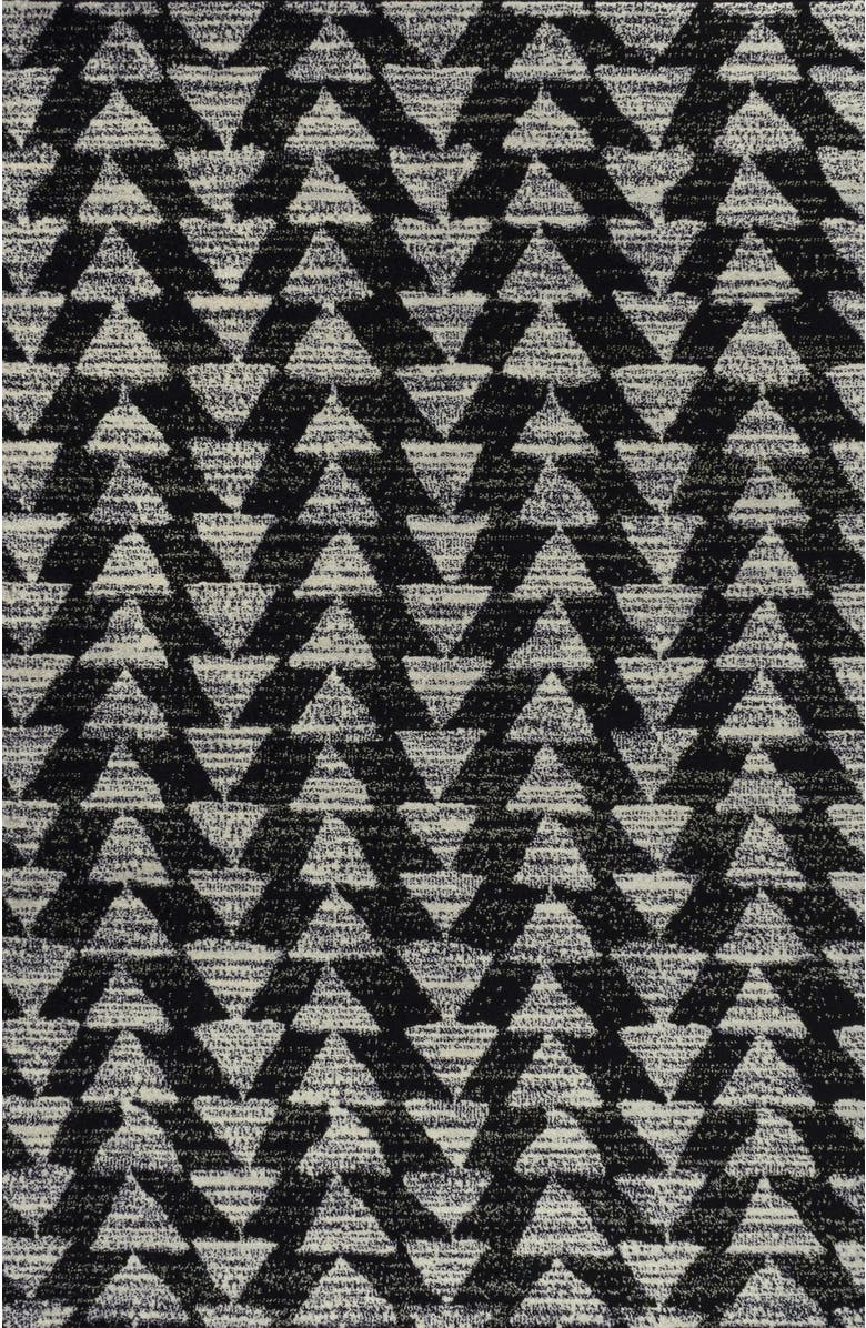 JONATHAN Y Aisha Moroccan Triangle Geometric Area Rug, Alternate, color, Black/Cream