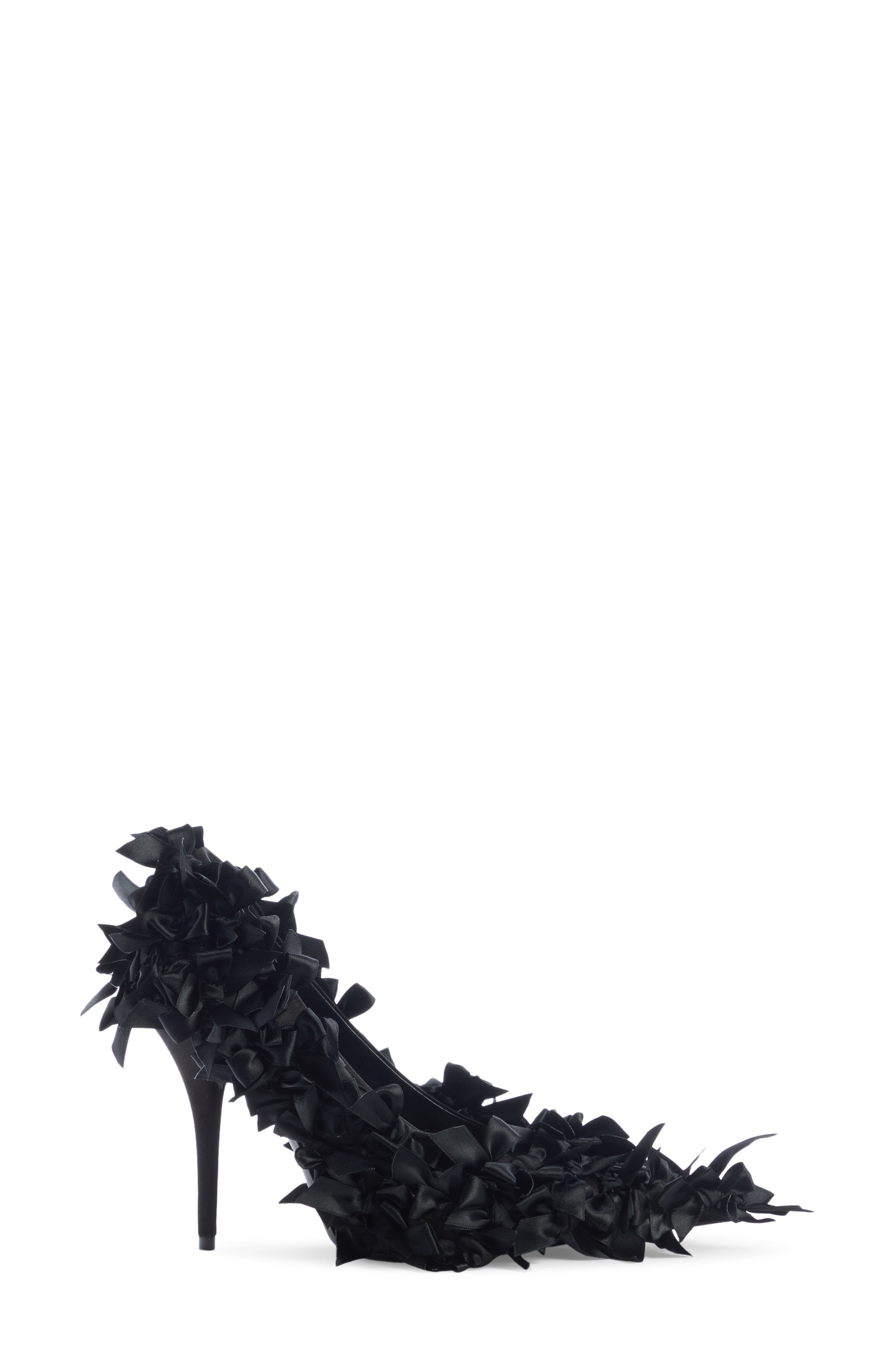 Balenciaga Mariera Bow Embellished Pointed Toe Pump, Alternate, color, 