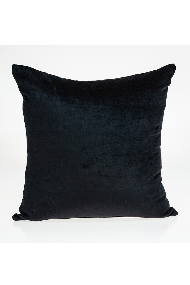 Spano Transitional Solid Pillow - 18" x 18" - Black, Main, color, BLACK