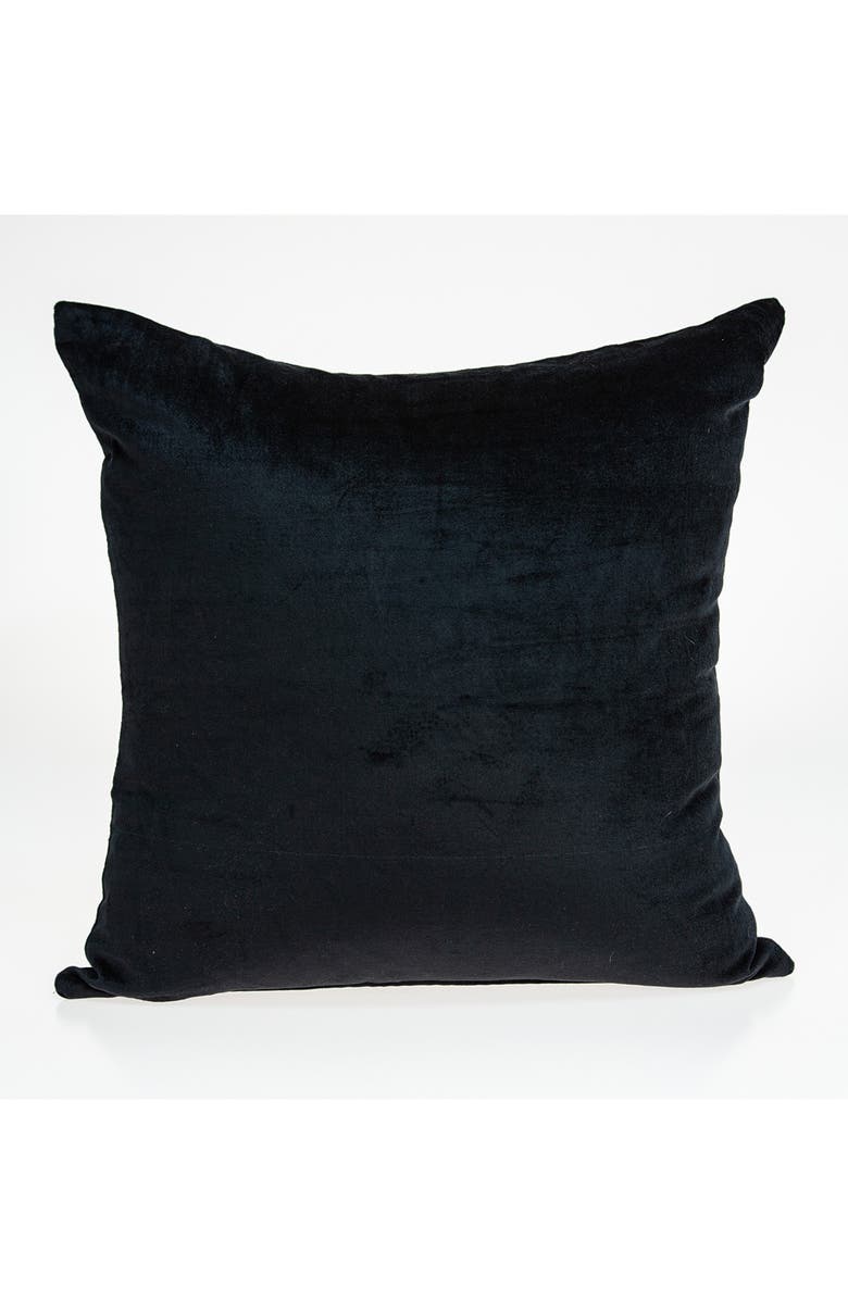 PARKLAND COLLECTION Spano Transitional Solid Pillow - 18" x 18" - Black, Main, color, Black