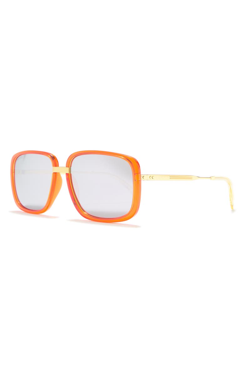 Gucci 61mm Rectangle Sunglasses, Alternate, color,