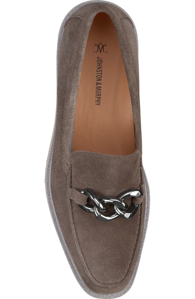 Johnston & Murphy Gracelyn Chain Platform Suede Loafer, Alternate, color,