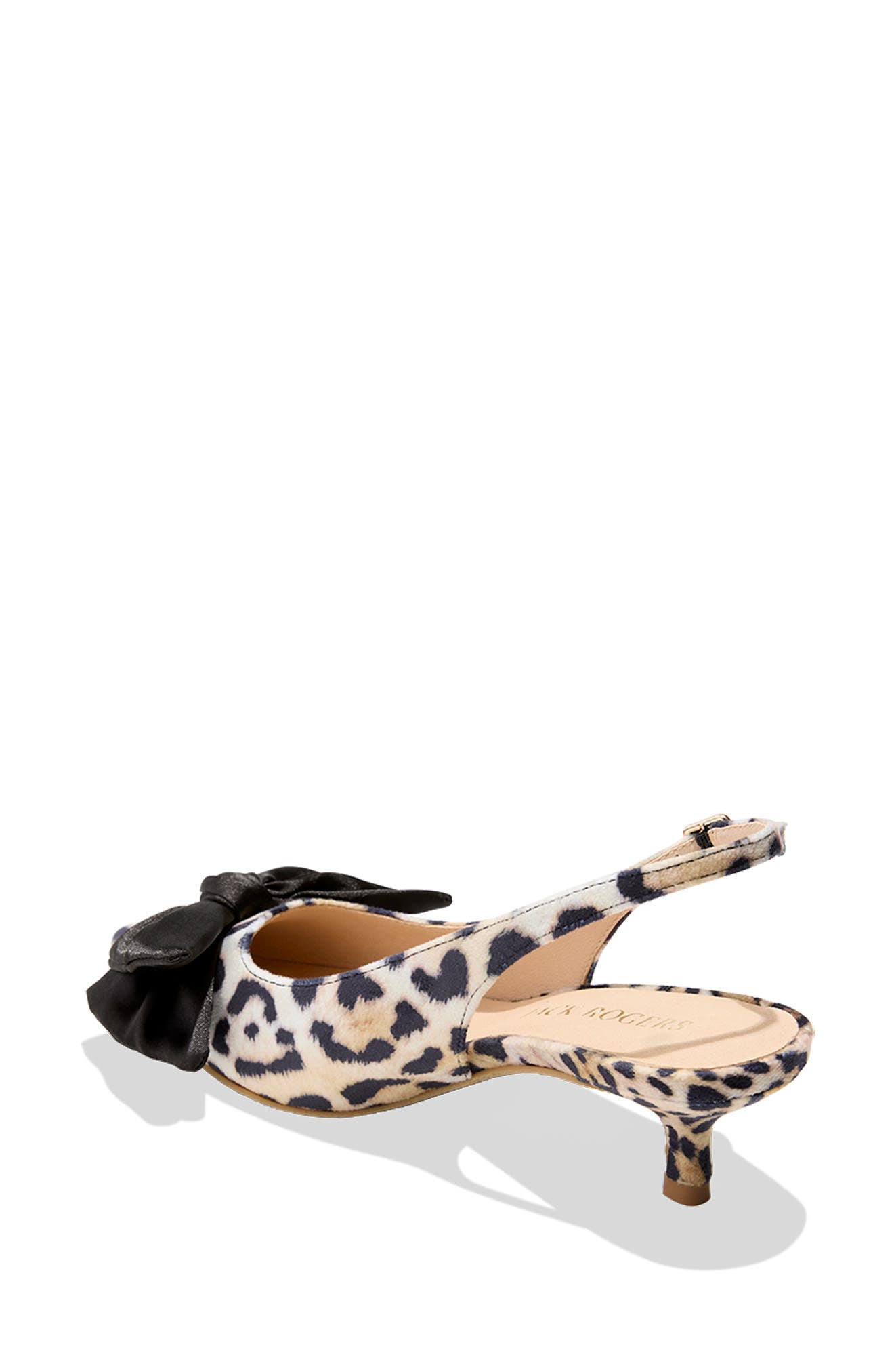 Jack Rogers Debra Slingback Pointed Toe Pump, Alternate, color, Leopard/ Black