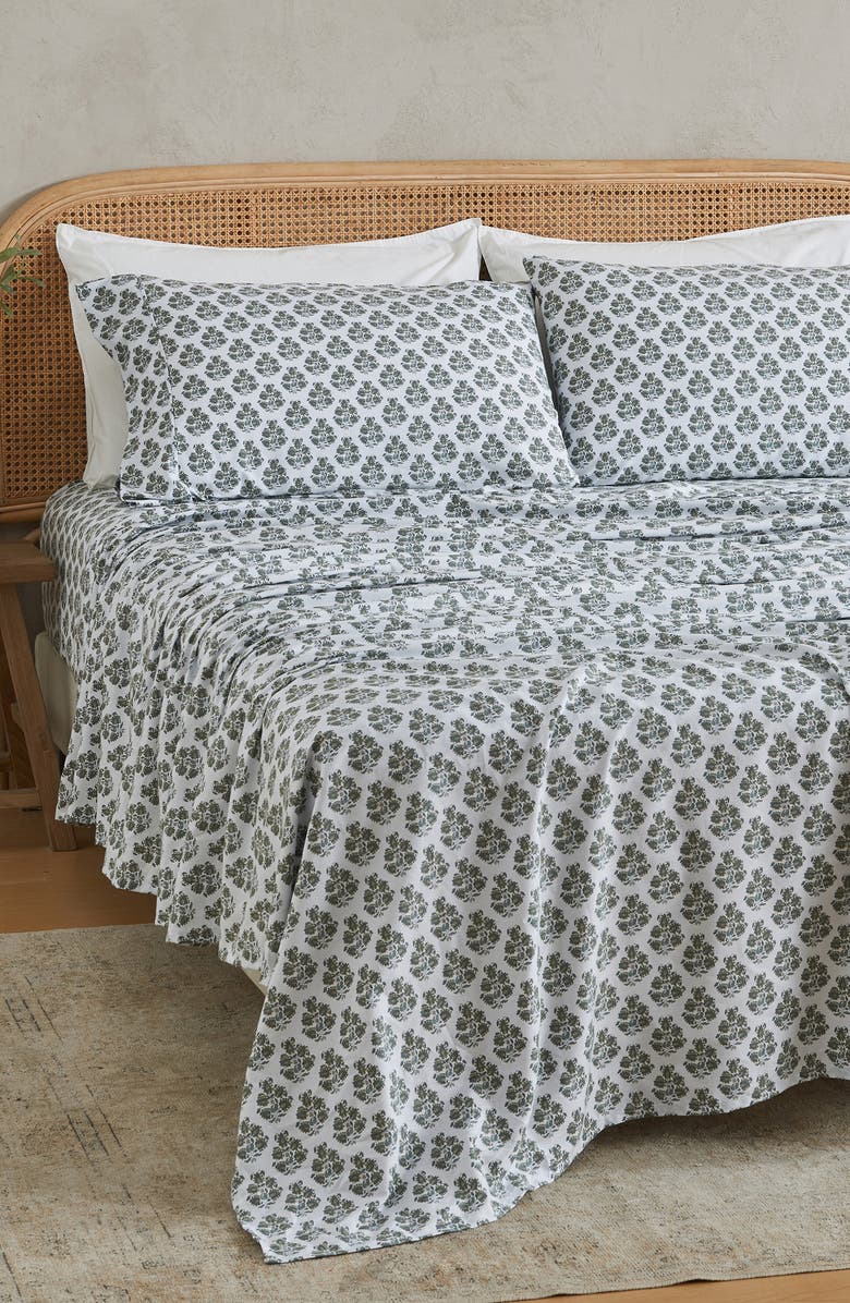 Woven & Weft Daniella Sheet Set, Alternate, color, Turquoise Floral