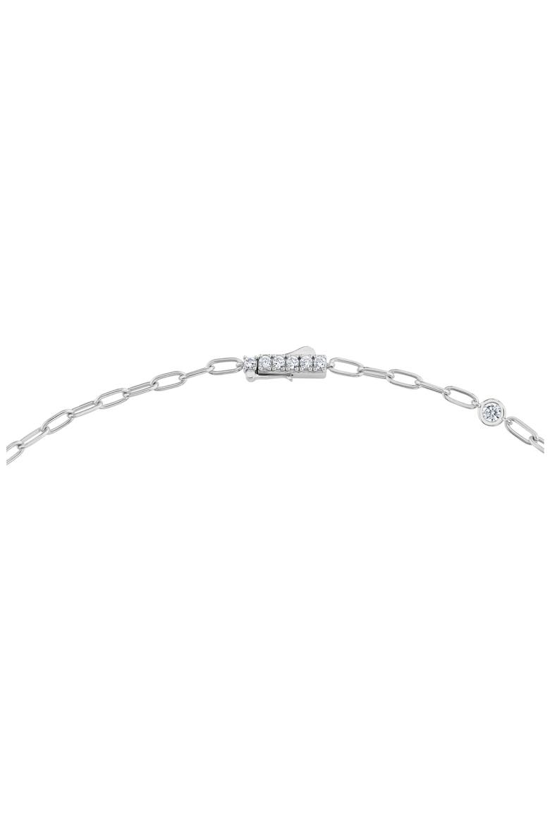 Layer Up Paperclip Chain Necklace, Alternate, color, PURE PLATINUM / CLEAR STONE