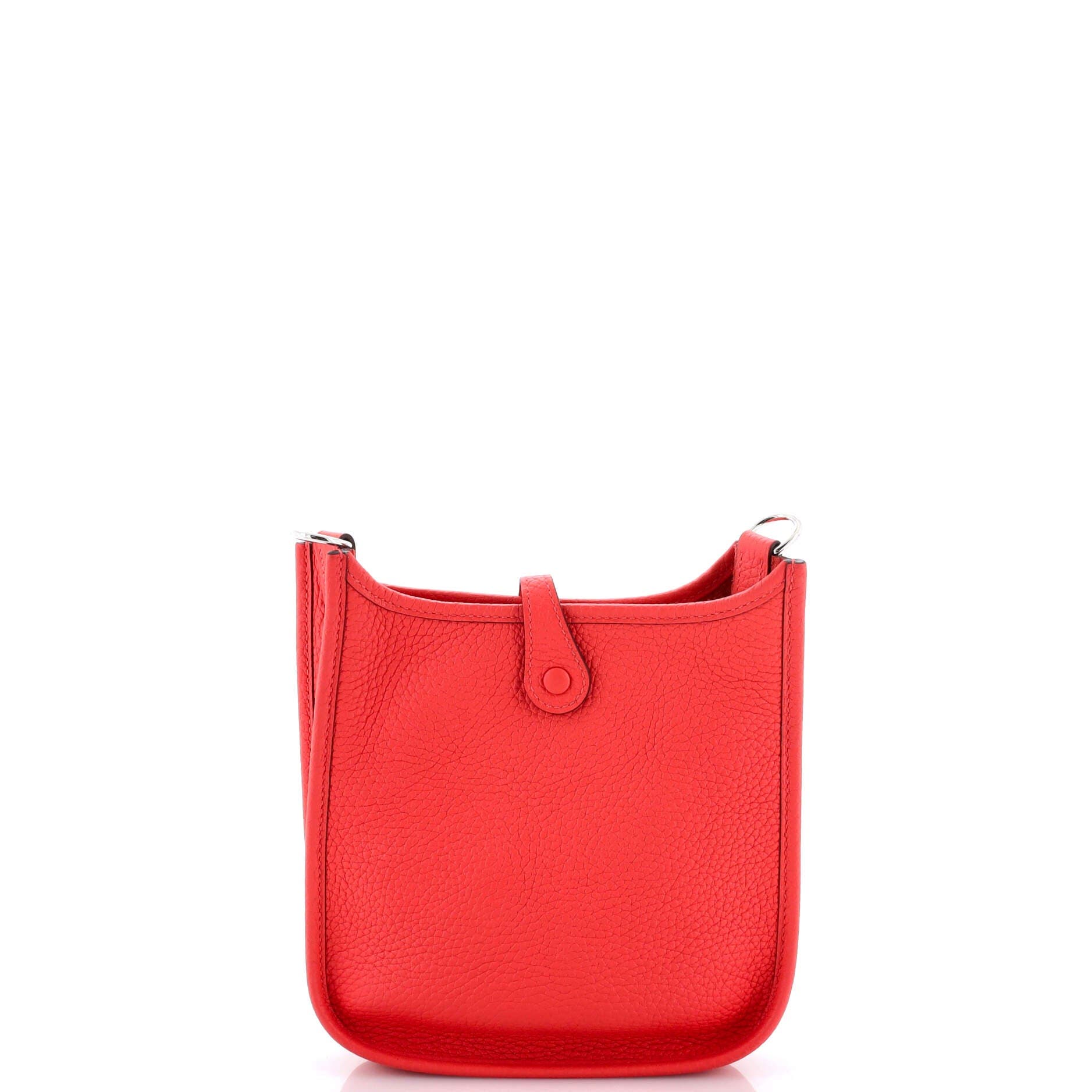 Pre-Owned Hermes Evelyne Bag Gen III Clemence TPM, Alternate, color, Rouge Pivoine