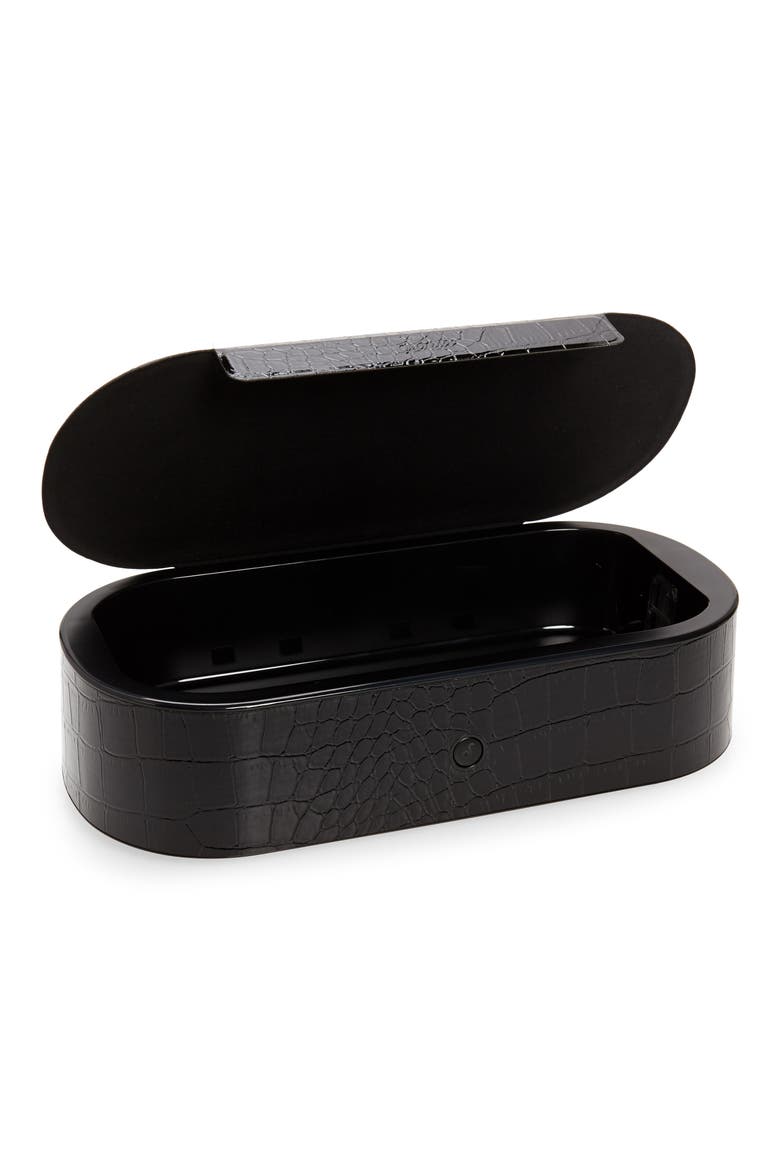 Gen 2 Bondir Beyond UV+03 Sanitizing Box, Alternate, color, VEGAN LEATHER BLACK CROC