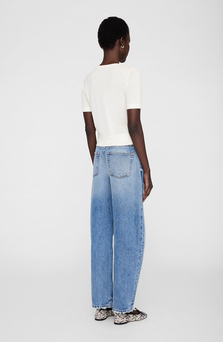 ANINE BING Mora Crop Sweater, Alternate, color, Ivory