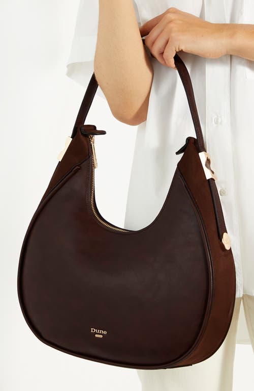 Dune London Dedicated Faux Leather Shoulder Bag In Brown