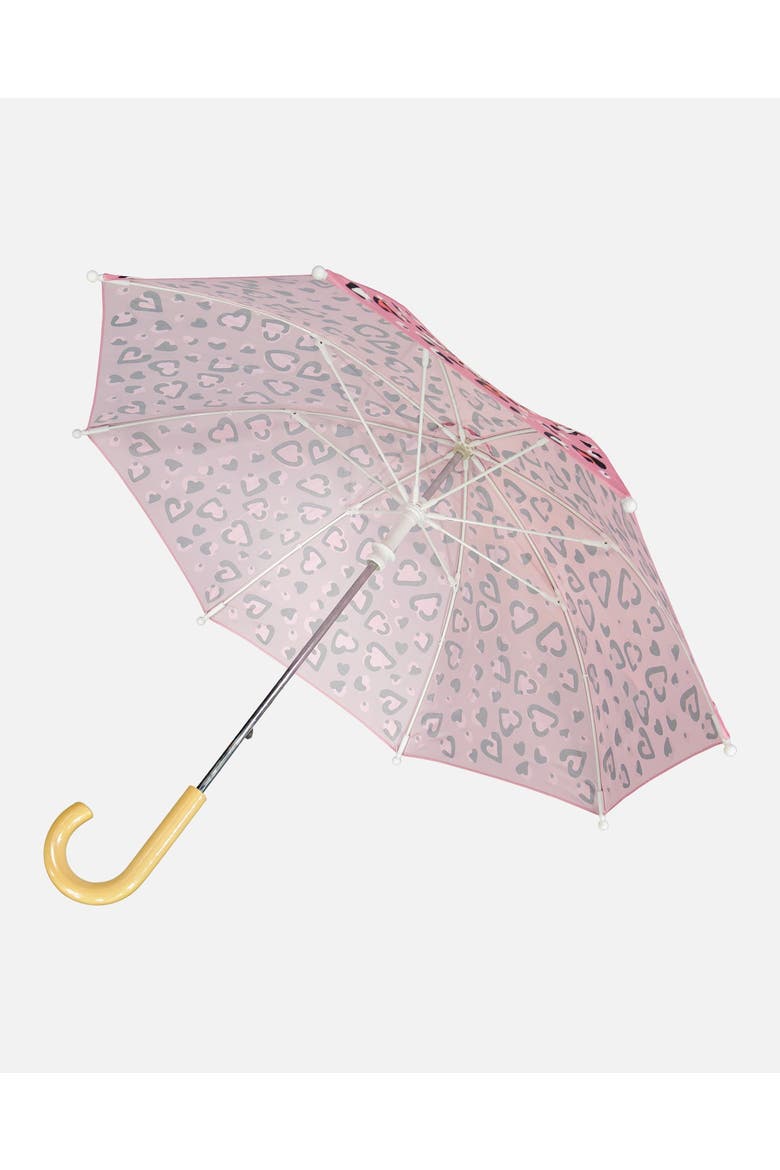 Color-Changing Hearts Umbrella, Alternate, color, Rose Printed with Hearts