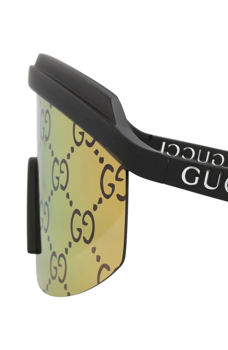 Gucci <p>GG Monogram Shield Sunglasses</p>, Alternate, color, Black Black Pink