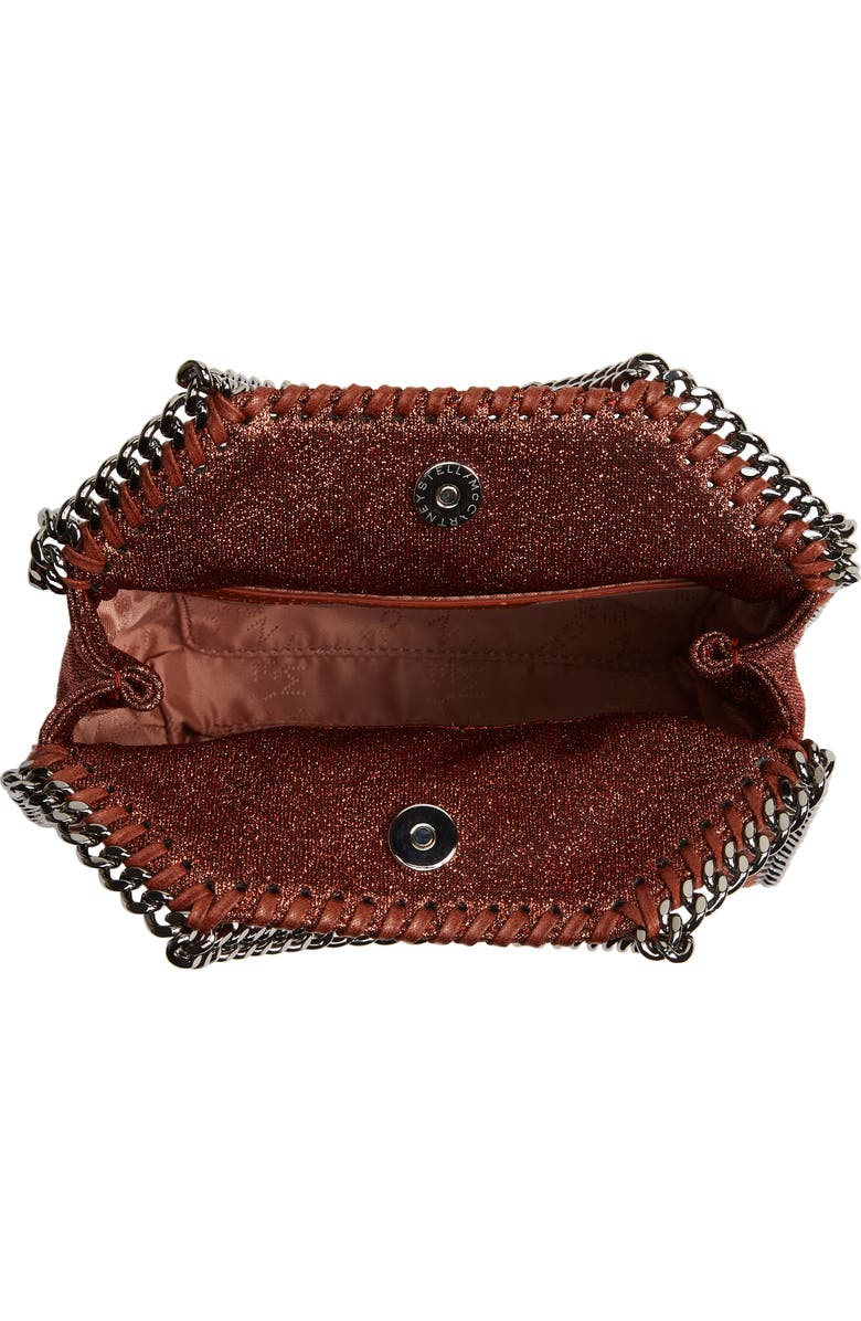 Stella McCartney Tiny Falabella Metallic Crossbody Bag, Alternate, color,