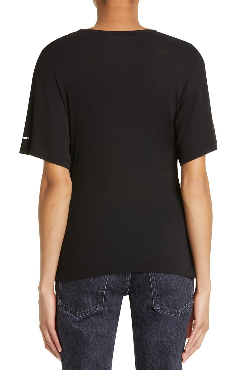 Stella McCartney Falabella Chain Crewneck Jersey T-Shirt, Alternate, color, 